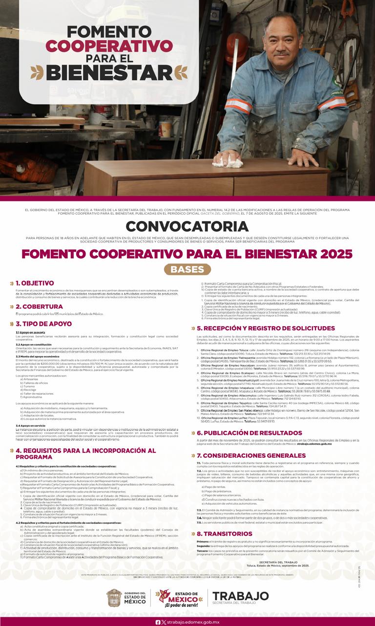 Convocatoria 2025 del programa Fomento Cooperativo para el Bienestar / Foto Especial