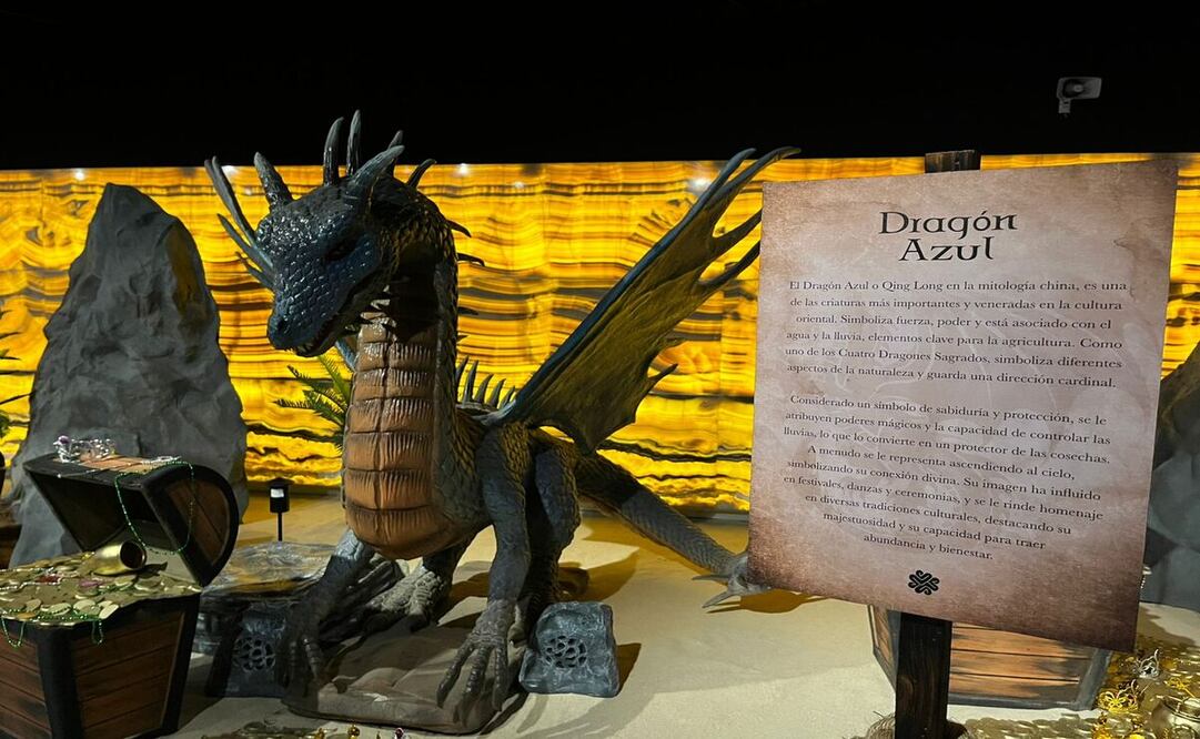 La muestra está dividida en tres secciones: los dragones de Occidente, Oriente y hielo. Foto: Karen Aldama / El Universal Estado de México