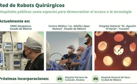 Robots quirúrgicos operan ya en dos hospitales de Edomex: HRAE Ixtapaluca y Centro médico “Lic. Adolfo López Mateos”