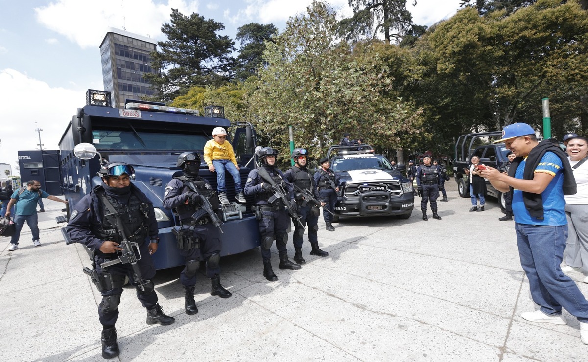 Policía estatal se acerca a ciudadanía con feria de seguridad en Toluca