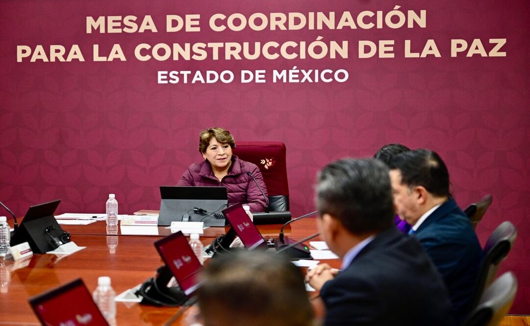 La gobernadora Delfina Gómez aseguró que se impulsa la Estrategia Nacional contra la Extorsión / Foto Especial