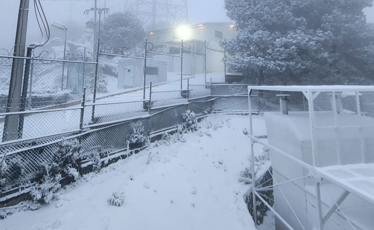 El frente frío número 15 generó un descenso significativo de las temperaturas / Foto Operadores del Cerro de Jocotitlán