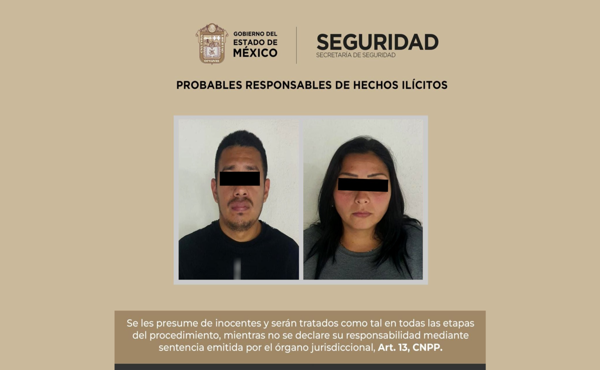 Cecilia “N” y Ángel “N” fueron detenidos en un operativo en la avenida Jesús Reyes Heroles con más de 2 kilos de presunta cocaína. Foto: Especial