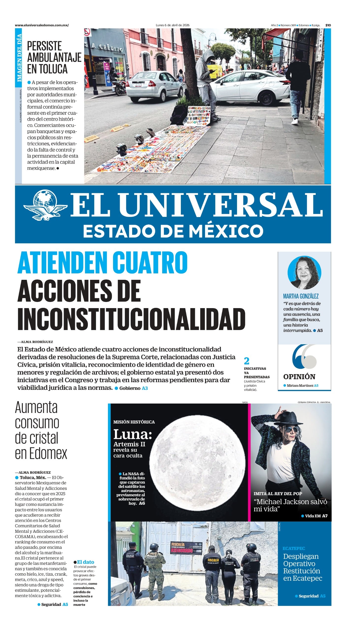 Portada del 06 de abril del 2026