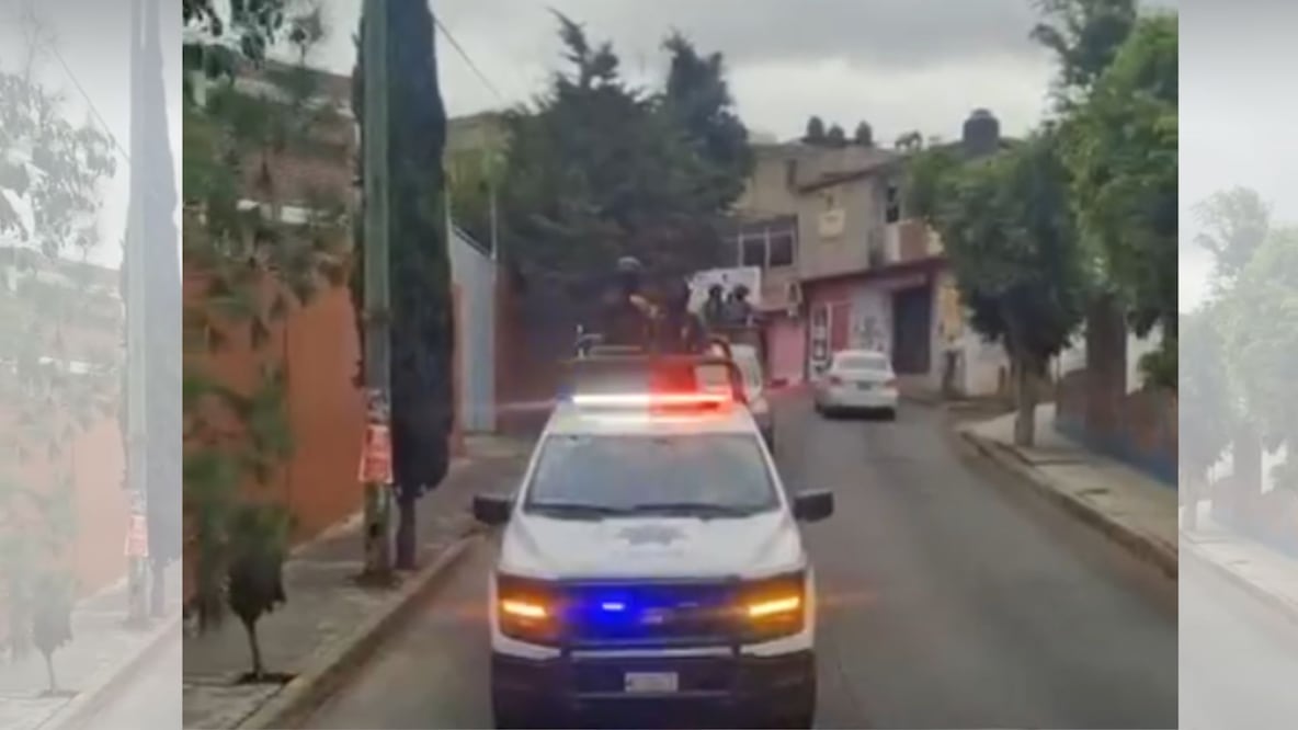 Elementos de seguridad patrullan colonias estratégicas para verificar el orden público este domingo. Foto Especial