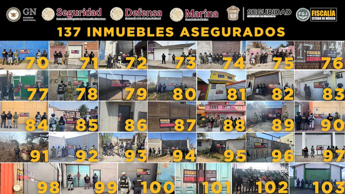 Las detenciones las efectuaron en cumplimiento de orden de aprehensión, en flagrancia. Foto: especial