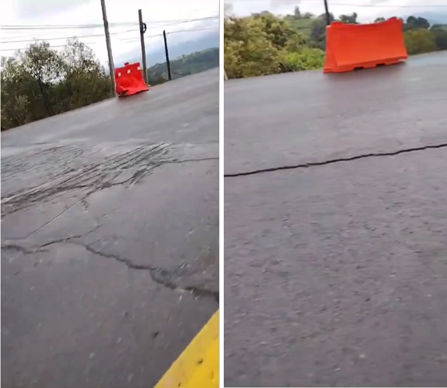 Reportan grieta en la Tenango del Valle-Tenancingo