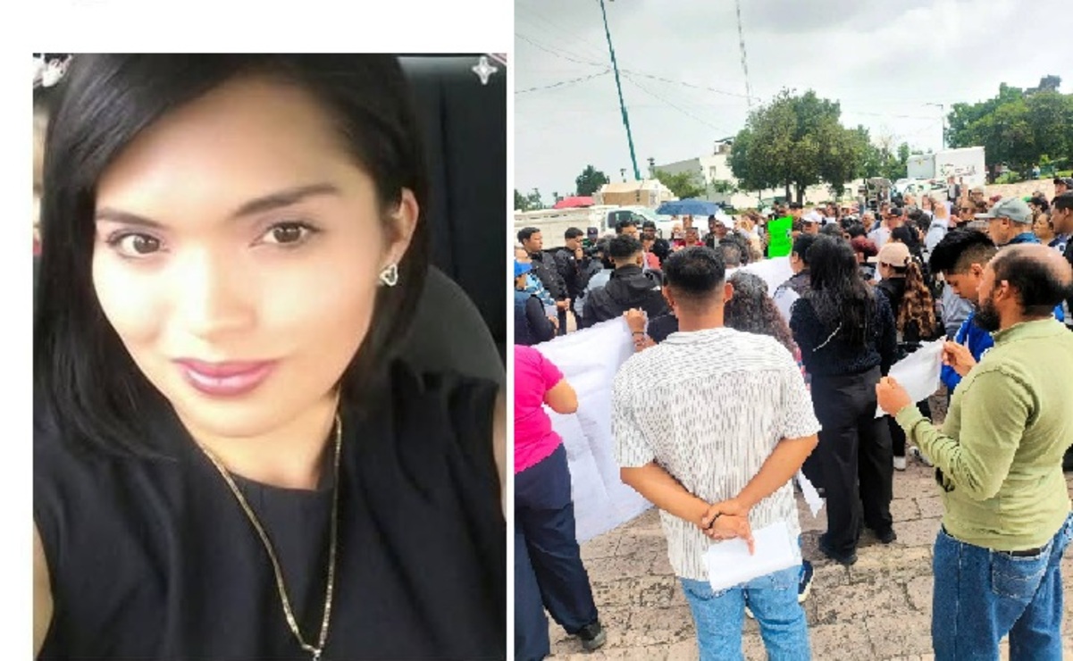 Familiares y amigos de Abril Carranza se concentraron frente al palacio municipal de Cuautitlán Izcalli para de ahí partir a la carretera México-Querétaro. Foto: Especial