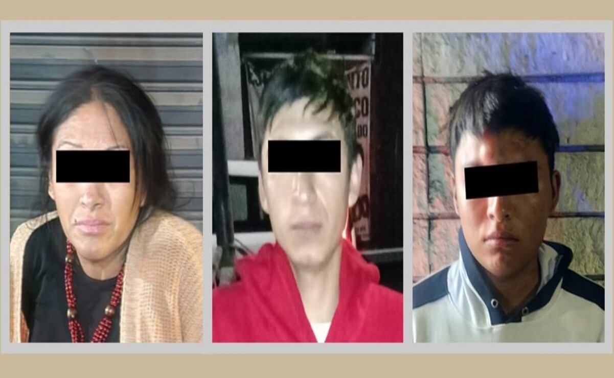 Elementos de seguridad detuvieron a dos hombres y una mujer por su presunta responsabilidad en delitos contra la salud y posesión ilegal de cartuchos / Foto: Especial