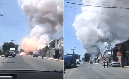 Video: Así se registró la explosión en taller clandestino de pirotecnia en Tultepec