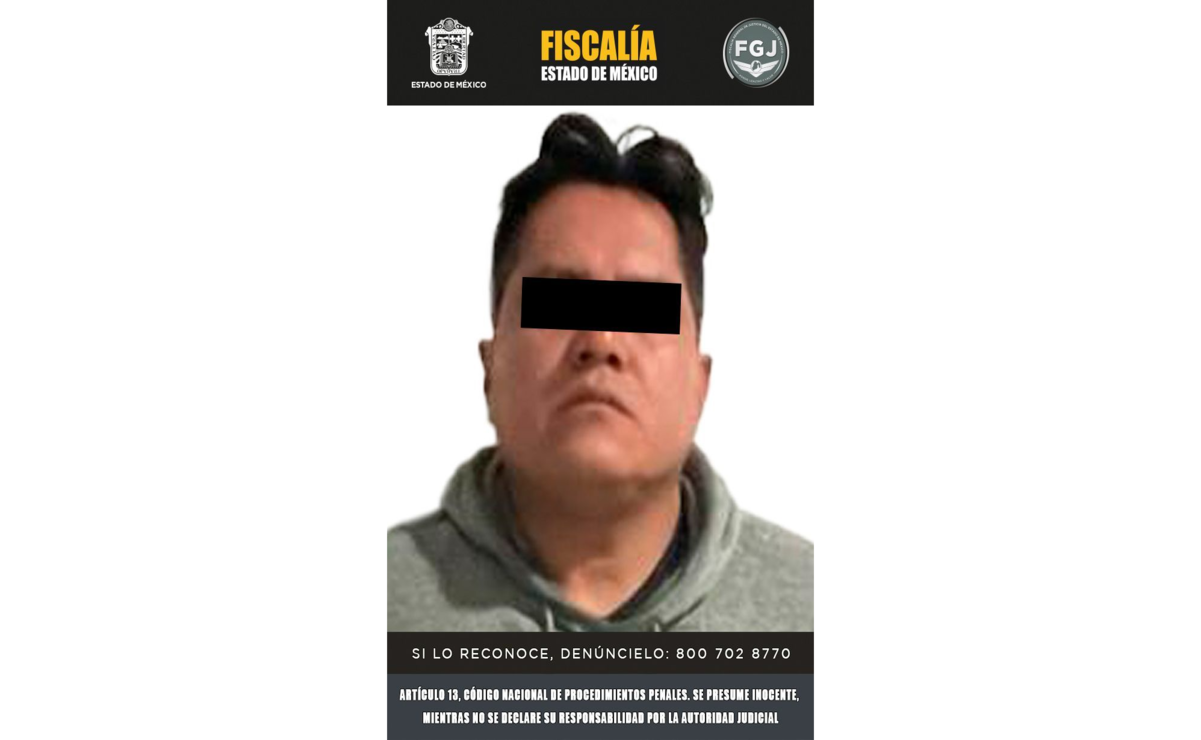 Paul "N", detenido y vinculado a proceso en Nicolás Romero. Foto: Especial