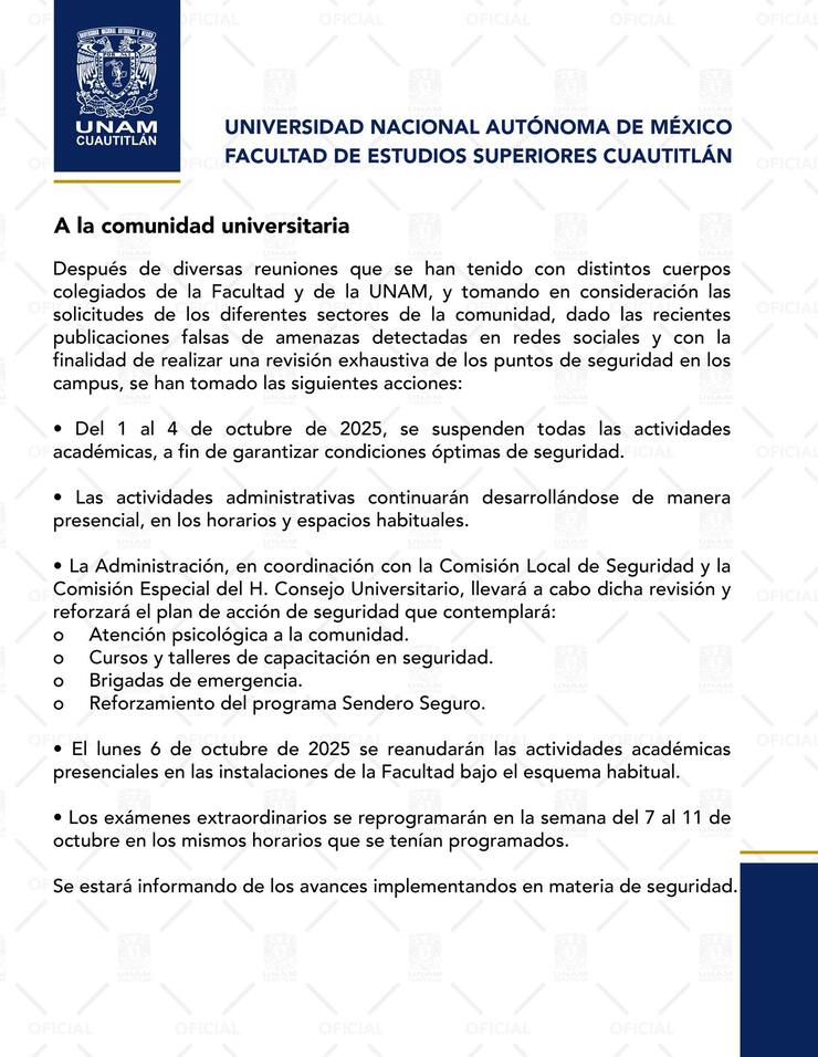 La FES Cuautitlán se suma a 24 escuelas en paro