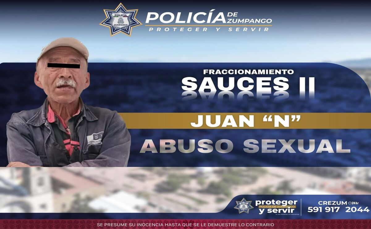 Detenido en Zumpango por probable abuso sexual contra una menor