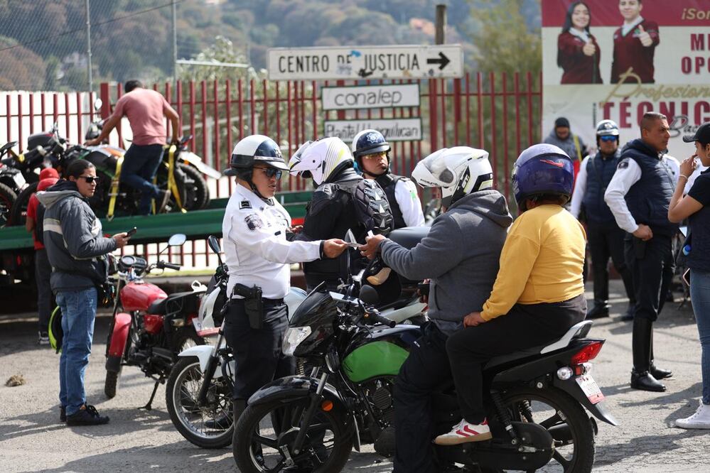 Huixquilucan inspecciona más de 2,100 motocicletas para reforzar la seguridad vial y reducir delitos. Foto Especial
