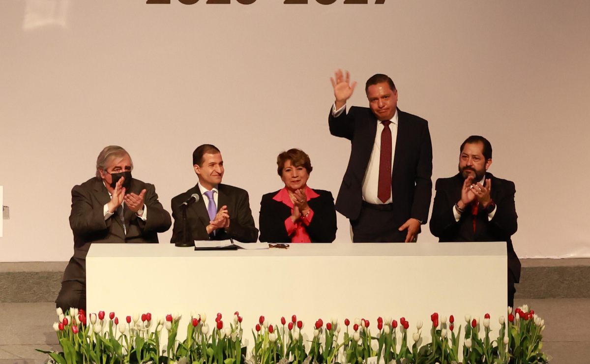 Toma de protesta de Ricardo Moreno Bastida como presidente municipal de Toluca 2025-2027 Foto: Alejandro Vargas