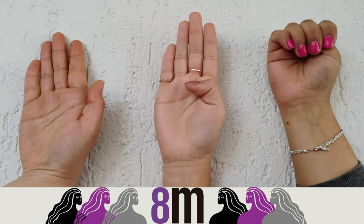 8M Edomex: Señal de Ayuda contra la violencia de género