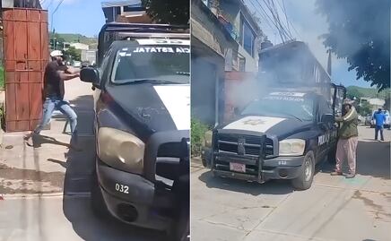 ¡VIDEO explosivo! Patrulla es emboscada y destruida con cadenas y explosivos al Sur del Edomex