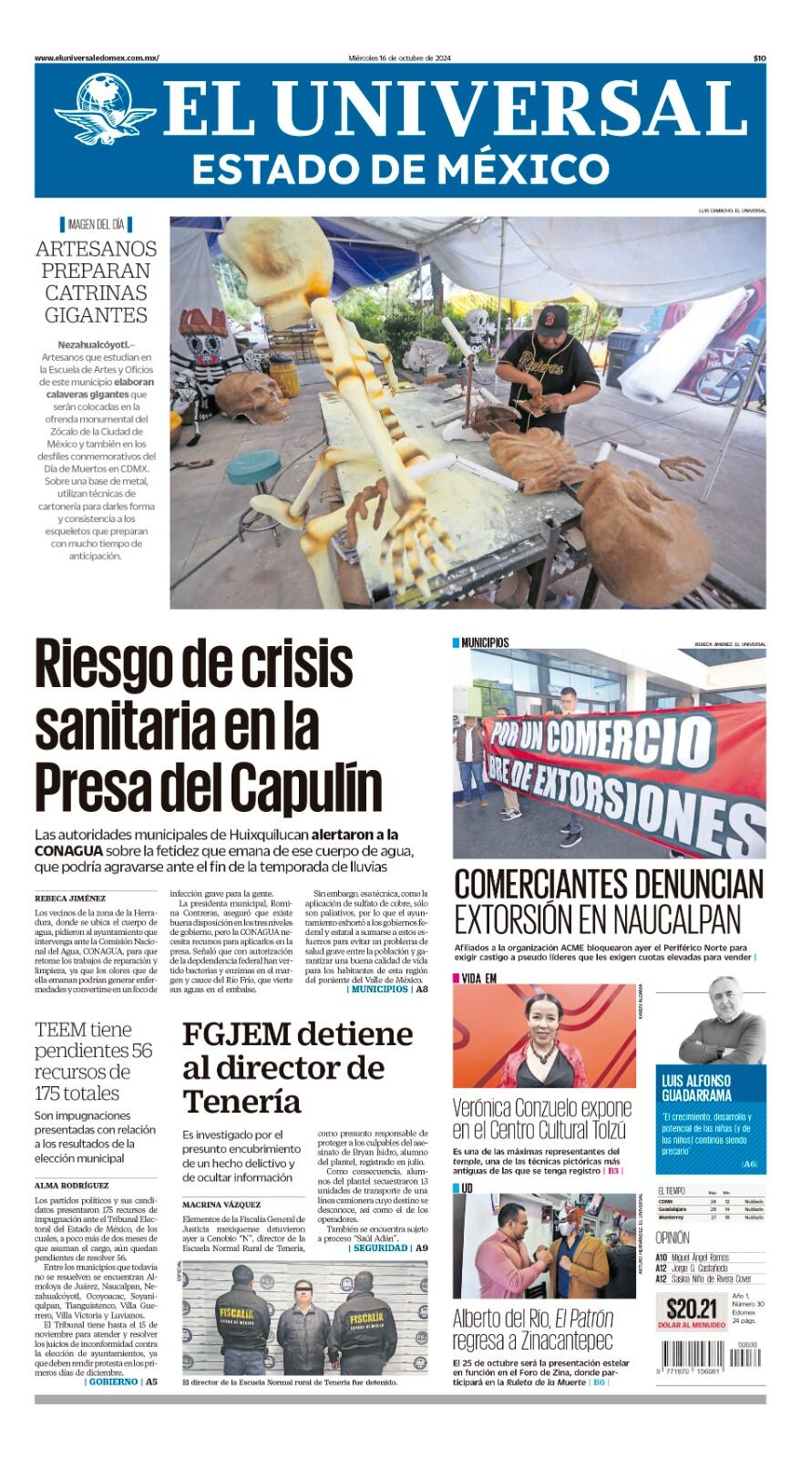 Portada 16 de octubre del 2024