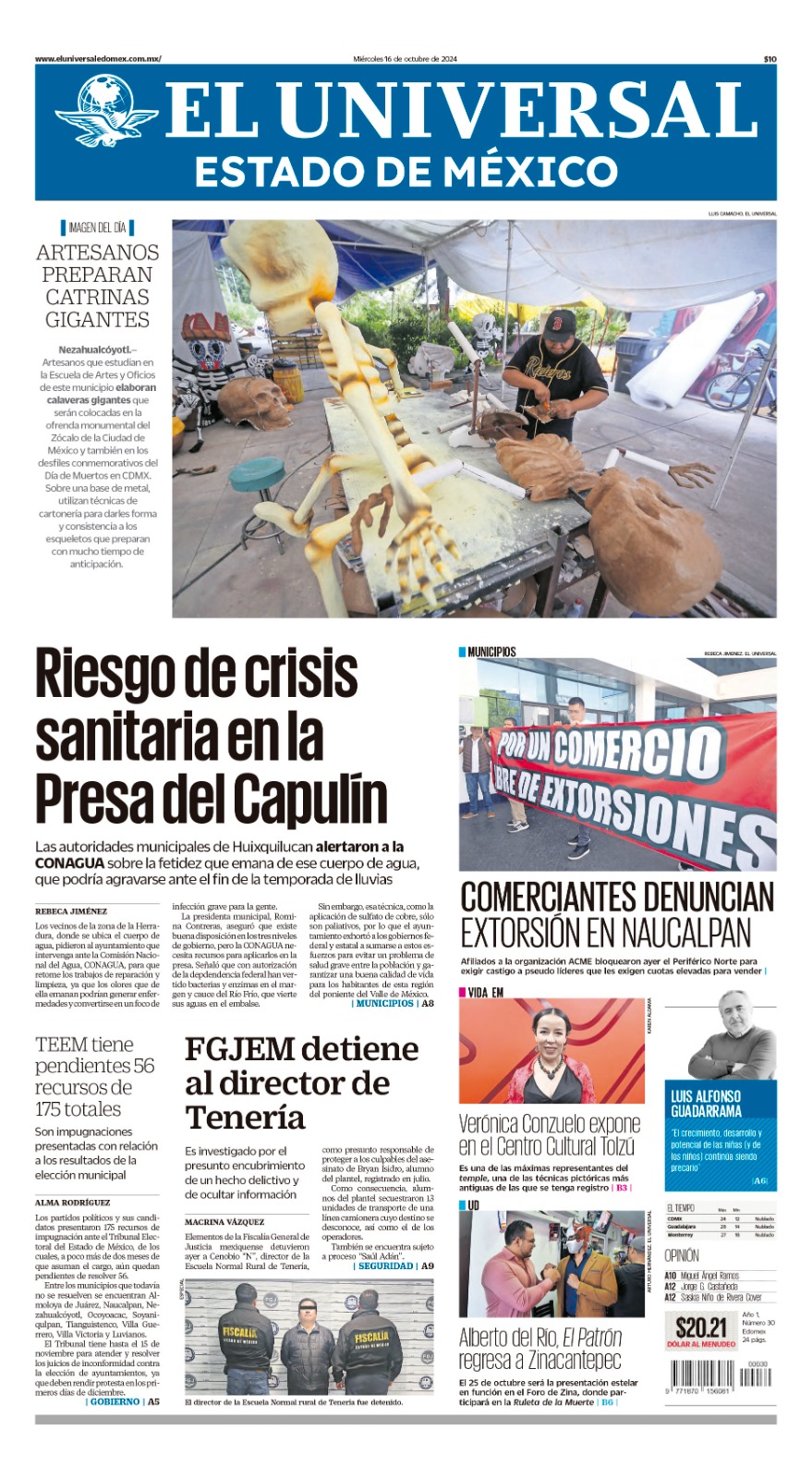 Portada 16 de octubre del 2024