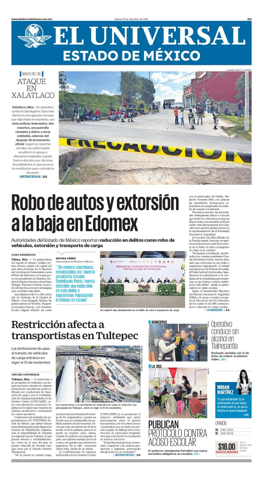 Portada 19 de diciembre de 2025