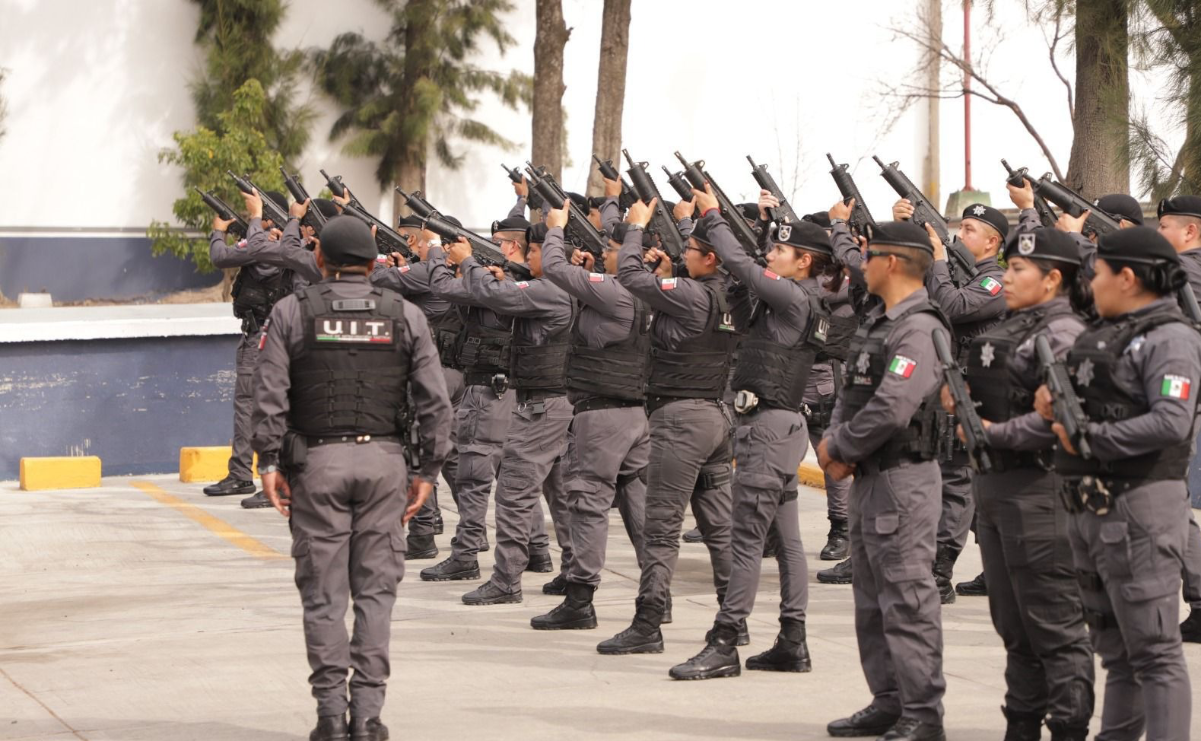 El cuerpo de Marcos Castillo Santiago es homenajeado en un acto solemne en las instalaciones de la Guardia Nacional / Foto: Especial