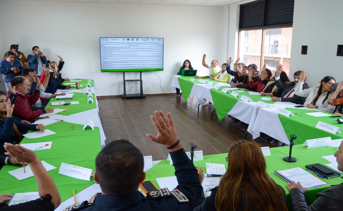 Durante la Tercera Sesión Ordinaria del Consejo Municipal de Seguridad Pública, se dio cuenta de la implementación de operativos en Almoloya de Juárez. Foto: Especial