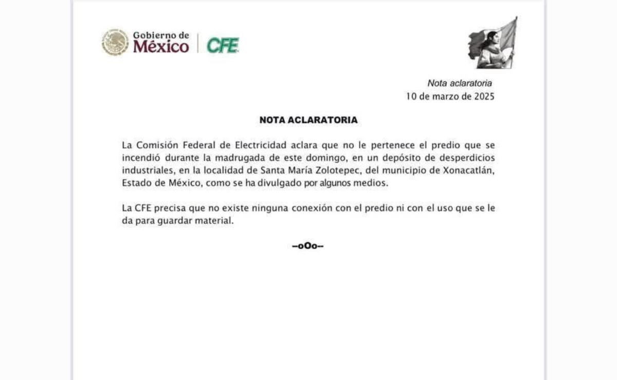 Incendio en depósito de desechos industriales en Xonacatlán genera alerta por contaminación del aire en el Valle de Toluca Foto: Especial