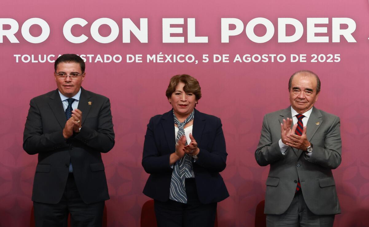 Delfina Gómez reconoció que aún existen retos por enfrentar, como el fortalecimiento de la justicia cotidiana. Foto: Alejandro Vargas / El Universal Estado de México