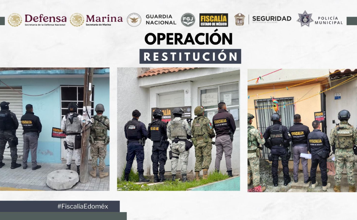 Lucha contra el despojo en Ecatepec: La "Operación Restitución" avanza, más de 400 inmuebles asegurados. Foto: Especial