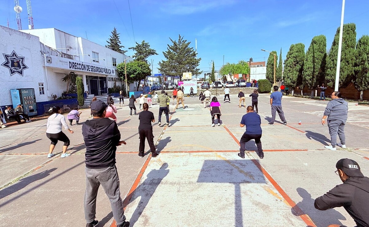Este miércoles, en la Dirección de Seguridad Pública y Tránsito municipal se llevó a cabo el programa Metepec sin Panza. Foto: Especial