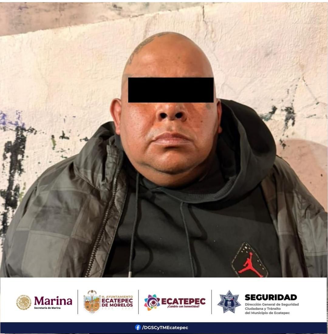 Según las autoridades locales, la detención se llevó a cabo la noche del martes en un tianguis navideño del fraccionamiento La Guadalupana. Foto: especial