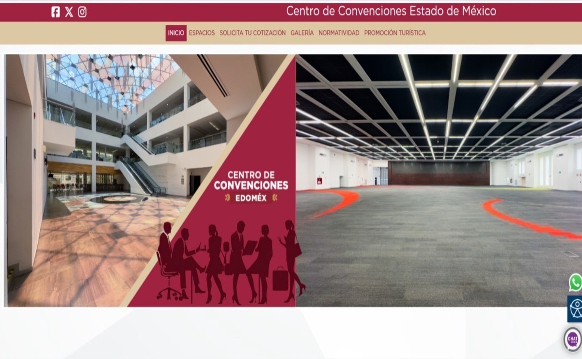 El sitio es https://centrodeconvenciones.edomex.gob.mx  / Foto Especial