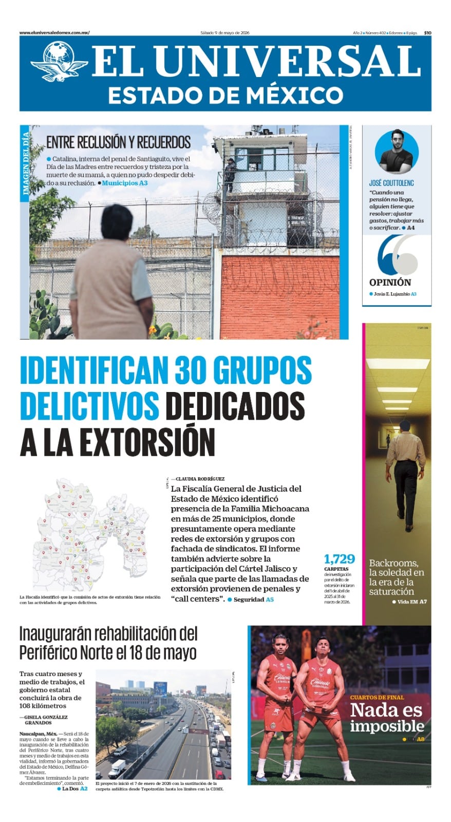 Portada del 9 de mayo de 2026