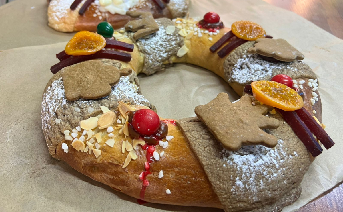 Un pedacito de tradición en cada rebanada: rosca de reyes con masa madre, perfecta para compartir en familia Foto: Alejandra Santillán