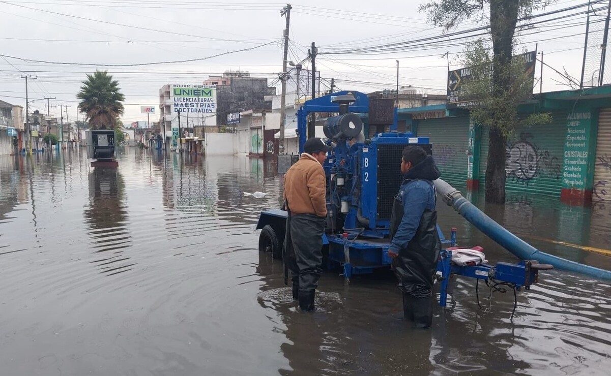 Comisión del Agua despliega equipos por inundaciones en puntos estratégicos del Edomex