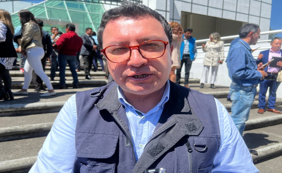 El alcalde Miguel Ángel Ramírez Ponce, aseguró que prevén la realización de 400 obras públicas por año durante su administración. Foto: Aura Moreno / El Universal Estado de México