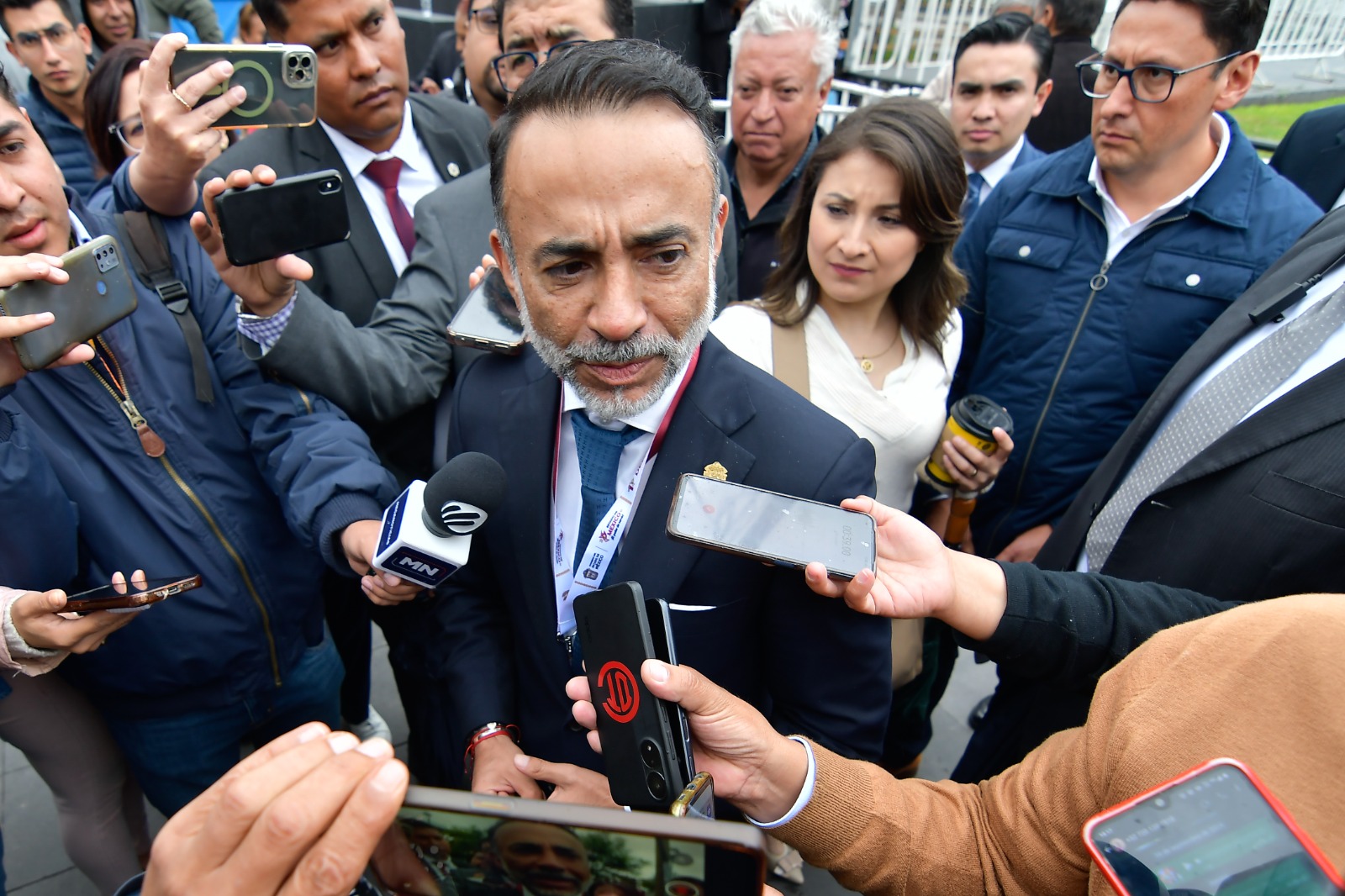 El presidente municipal de Metepec, Fernando Flores Fernández. Foto Arturo Hernández