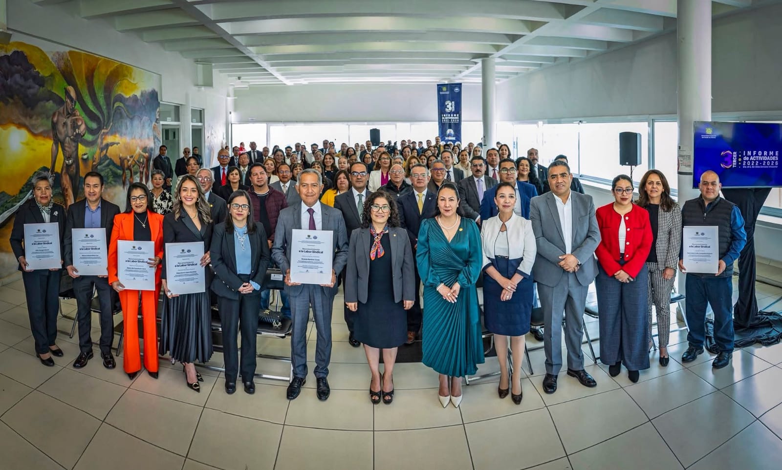 Lectura del Tercer Informe de Actividades de la Administración 2022-2026 de la FAAPAUAEM / Foto Especial