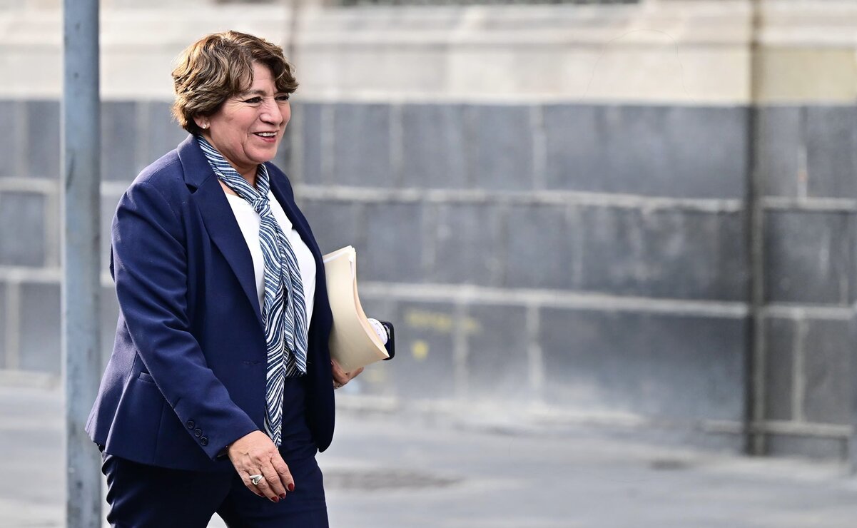 La gobernadora del Estado de México, Delfina Gómez, se reunió la tarde de este martes con la presidenta Claudia Sheinbaum Pardo, en Palacio Nacional / Foto: Especial