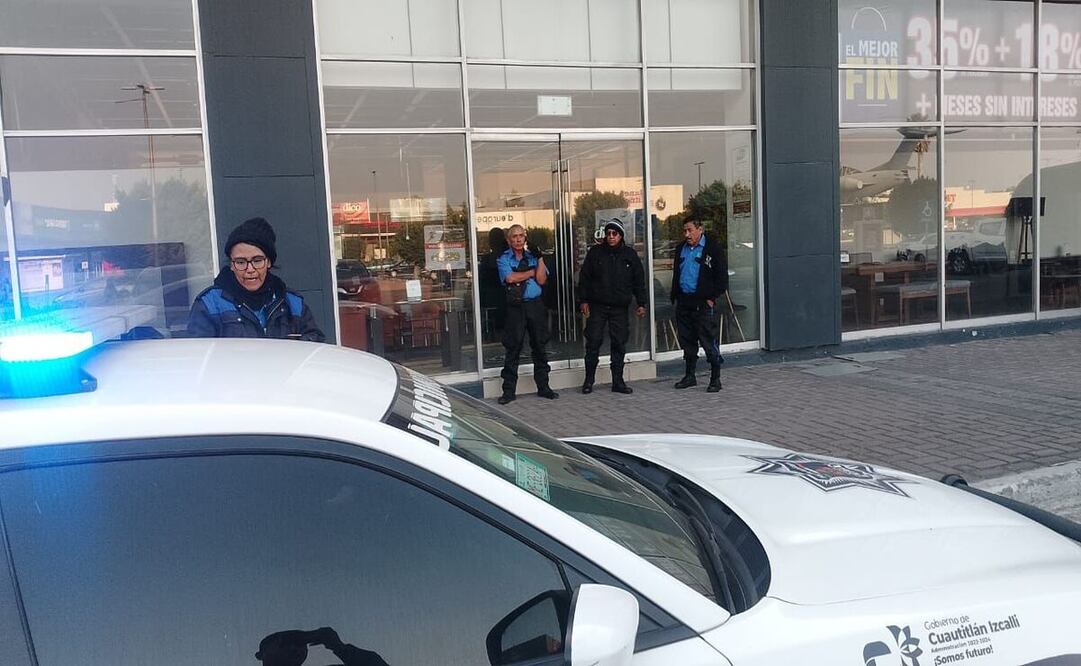 Sujetos armados despojaron de dinero en efectivo a guardias de seguridad privada en Cuautitlán Izcalli. Foto: Especial