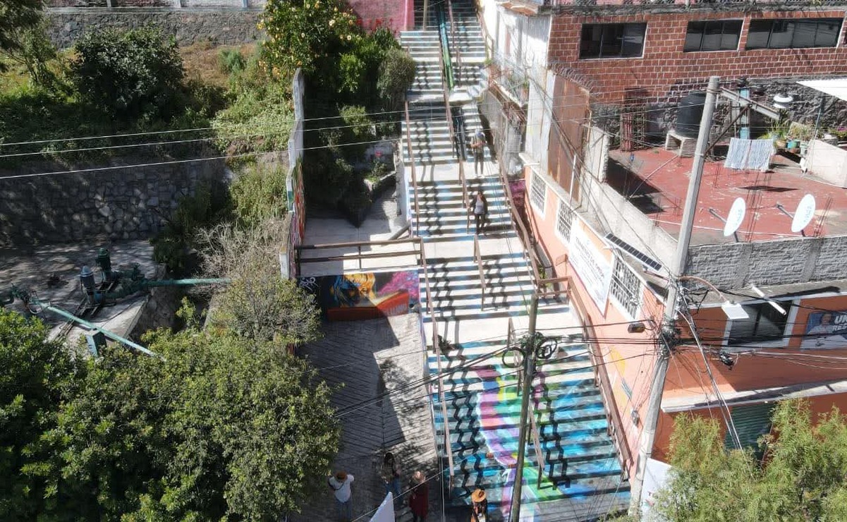 Las escalinatas intervenidas se encuentran en la calle Hidalgo y en Prolongación 10ma Cerrada de Morelos / Foto Especial
