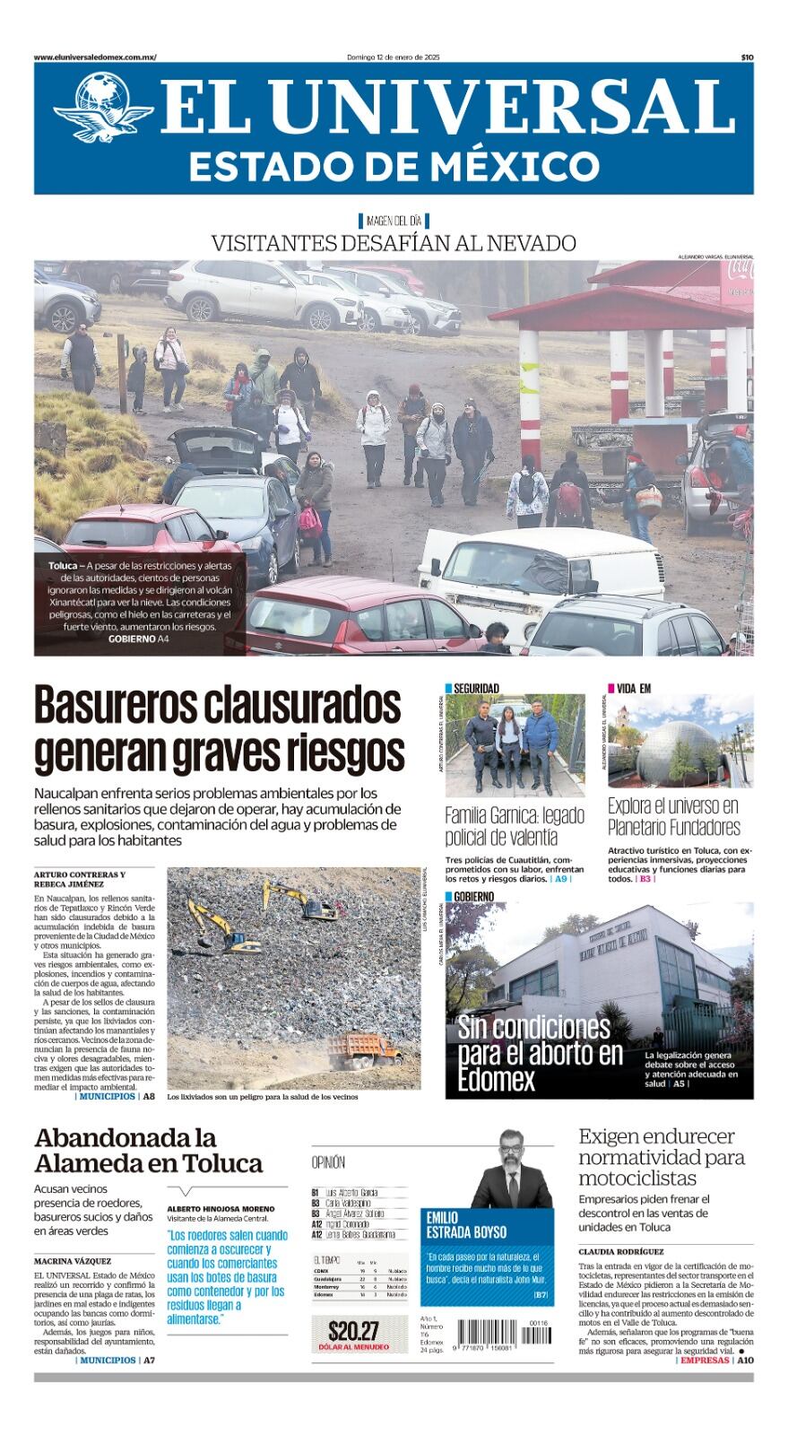 Portada 12 de enero 2025