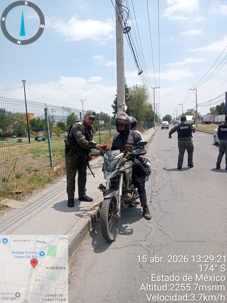 Fueron revisadas aproximadamente 45 motocicletas, sin que se registraran novedades. Foto. Especial