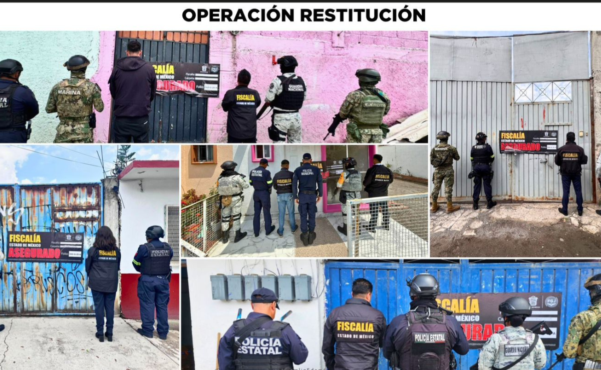 ¡Golpe al despojo en Edomex! Maxi-operativo "Restitución" recupera inmuebles robados