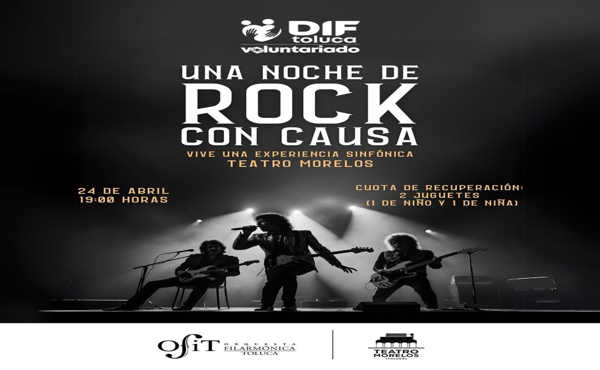 Concierto de rock con causa en Toluca: ¡Tu juguete dibuja sonrisas!