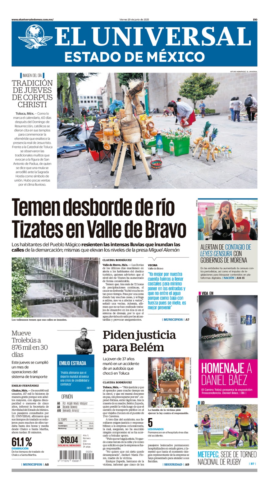 Portada Edomex 20 de junio 2025