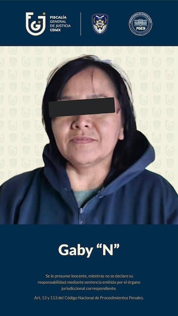 La detenida será trasladada a la Ciudad de México para ser puesta a disposición del juez de control en el Centro Femenil de Reinserción Social Santa Martha Acatitla. Foto. Especial