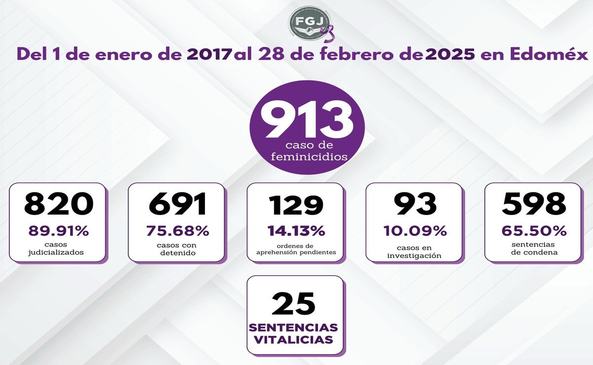 Durante el primer mes de este 2025, se contabilizaron siete feminicidios en el Estado de México. Foto: Especial