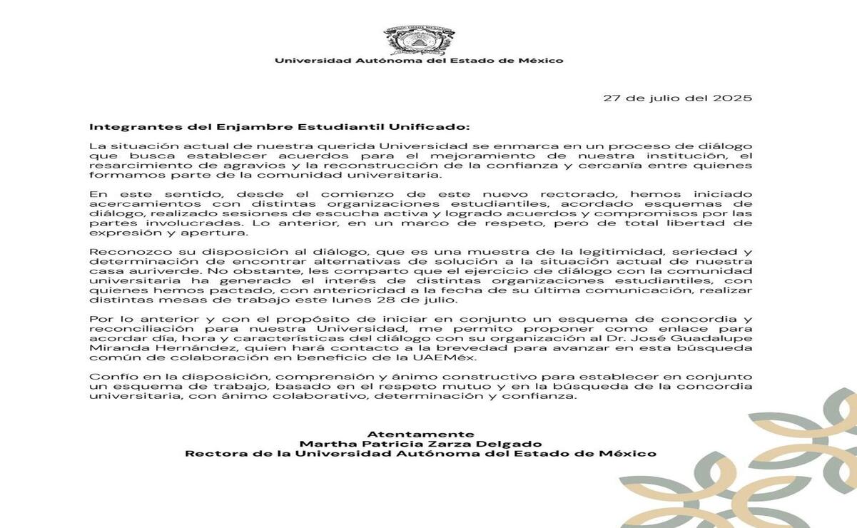 La rectora emitió un comunicado / Foto: Especial