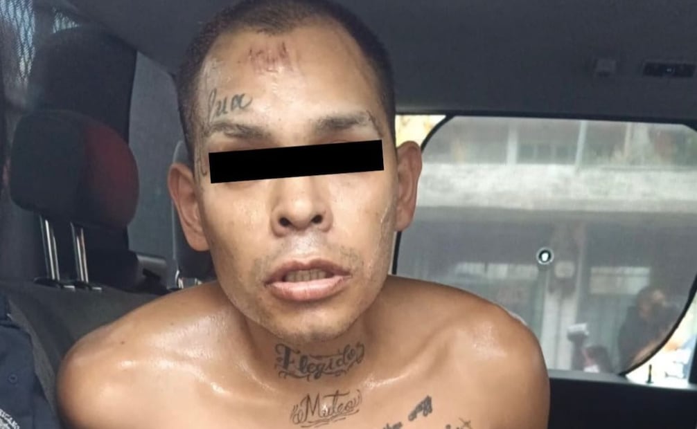 Elementos de la Policía Municipal de Ecatepec arrestaron a Justin Ali “N”, de 26 años, como probable responsable del delito de tentativa de feminicidio. Foto Especial